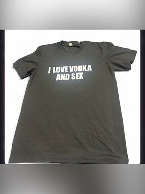 I love vodka & sex t shirt  size s